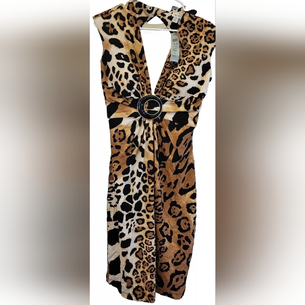 Cache Leopard Print dress. Size 12